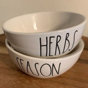 COPY - Rae Dunn "Herbs & Season" Small herb bowls